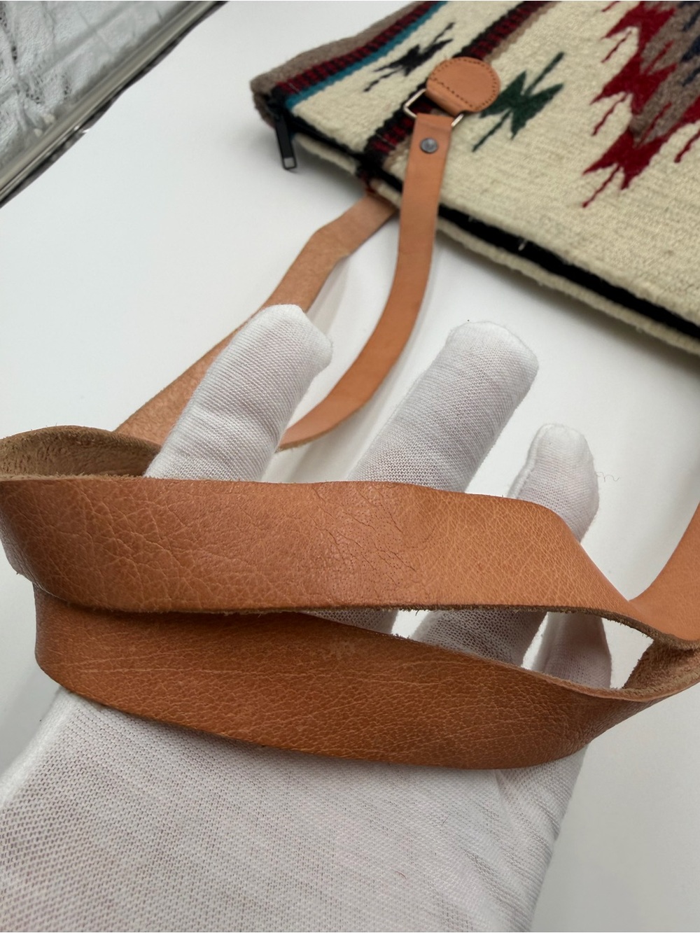 El Paso Saddleblanket woven wool tote bag - Picture 3 of 5